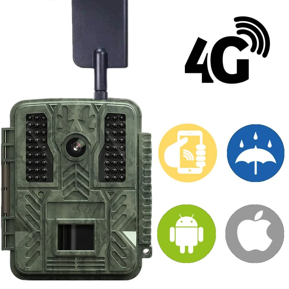 New 4G LTE GPS APP Control PIR Sensor 1080P Outdoor Wireless Wildlife Hunting Cellular Trail Camera