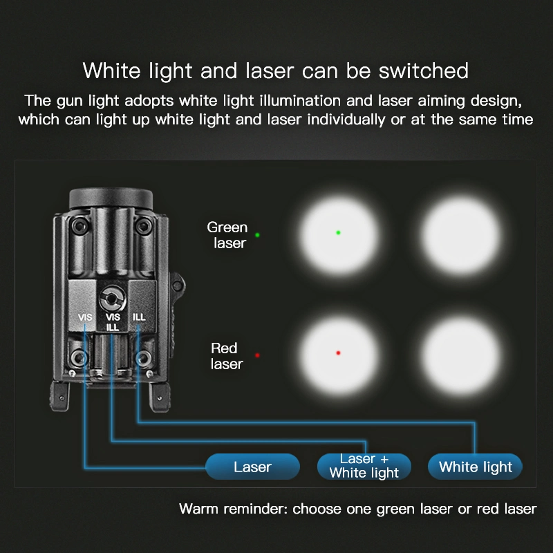 1000lm Laser Scope DOT Sight Tracking Beam Hunting Flashlight