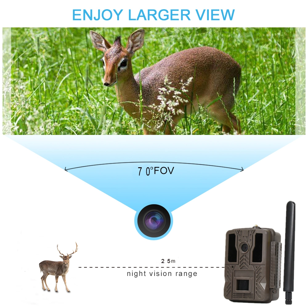 36MP 1080P Night Vision Infrared Waterproof 4G Cellular Wireless Wildlife Hunting Trail Camera