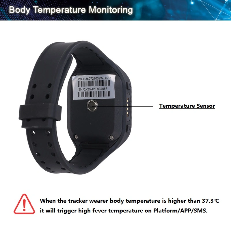 Tamper Proof GPS Smart Watch Bracelet Monitoring Offenders Patient IP67 Anti Cut Offender GPS Tracking Watch