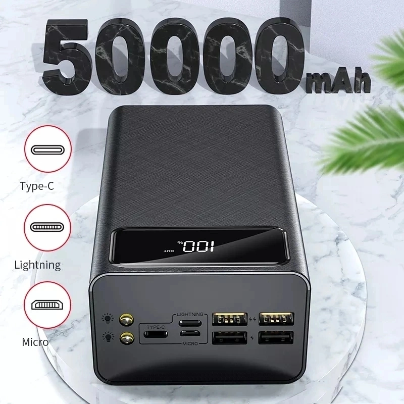 Powerbank 50000mAh Ym269 Power Bank 50000mAh Power Bank Four USB Output Ports for Mobile Phone Tablet Camera