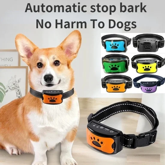 USB Rechargeable Pet Training Supplies Dog Anti Vibration Barking Collars